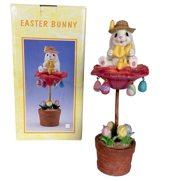 Cracker Barrel Easter Bunny Vintage Figure Incredible Details Chicks Easter Eggs - Picture 11 of 16